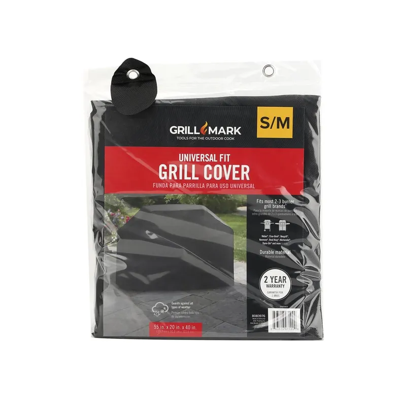 Black Weather Resistant Grill Cover 55x20x40 For All Grill Types