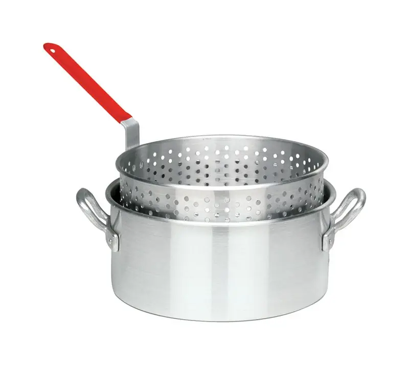 10-quart Aluminum Fry Pot With Fry Basket Included