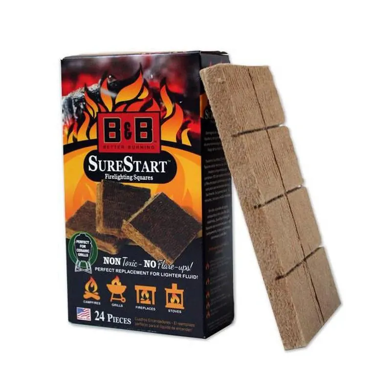 B&B Charcoal Sure Start Charcoal Starters 24 Each