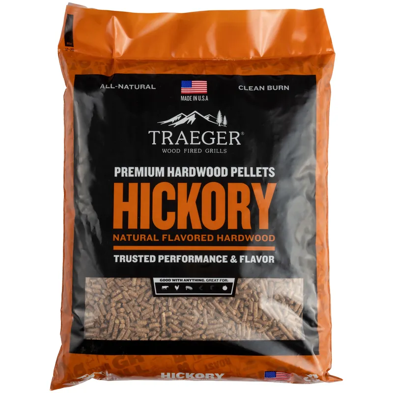 Hickory Bbq Wood Pellets 20 Lb Bag - Premium Hardwood For Grilling