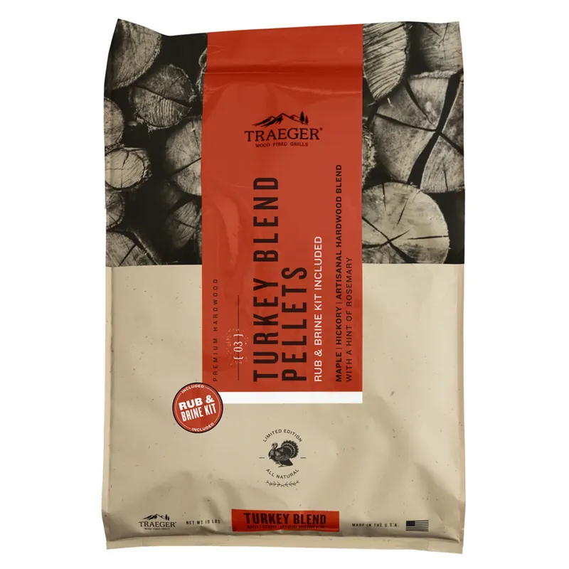 Turkey Blend Wood Pellets + Orange Brine & Rub Kit, 18 Lb. Bag