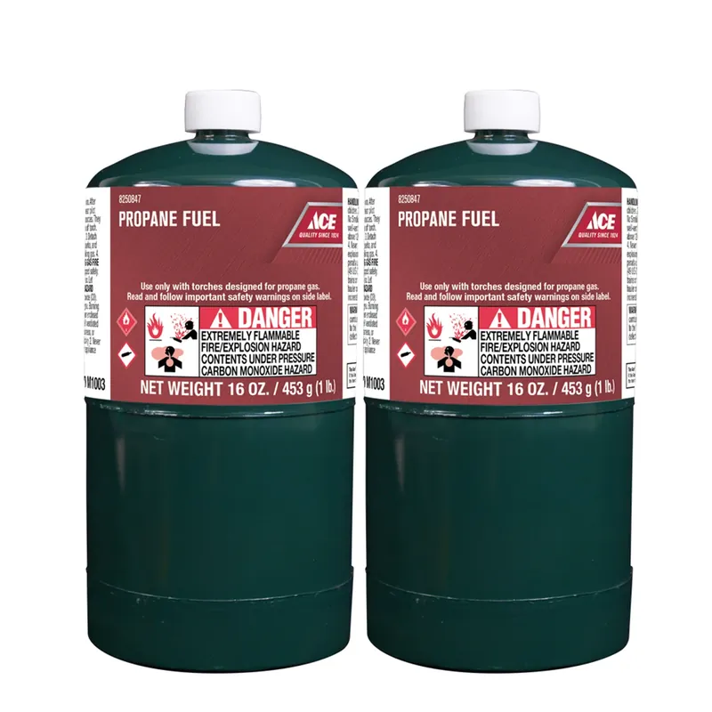 16 Oz Steel Propane Fuel Cylinder - Durable, Lightweight, Compatible With Camping Appliances