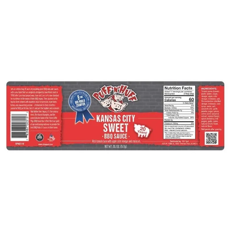 Three Little Pigs KC Sweet BBQ Sauce – 20.2 oz