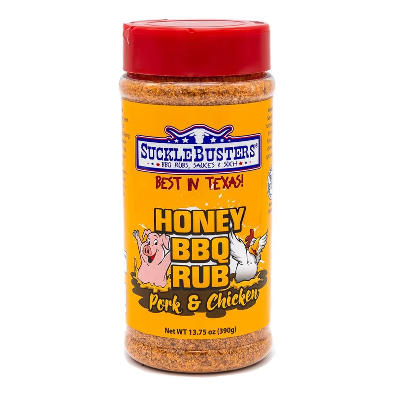 Honey Bbq Rub 13.75 Oz - Mild To Medium Flavor For Pork