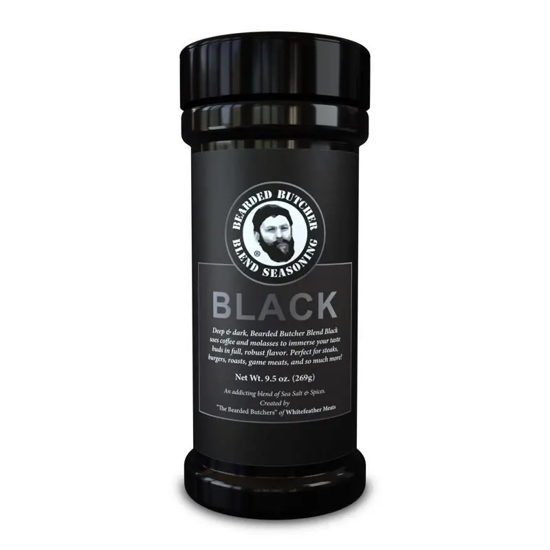 Bearded Butchers Black Blend Seasoning 9.5 Oz Shaker Can