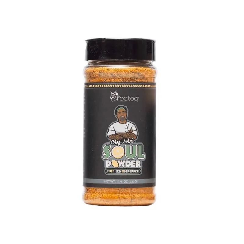 Recteq Chef Johns Soul Hot Lemon Pepper Bbq Rub 11.4 Oz Bottle