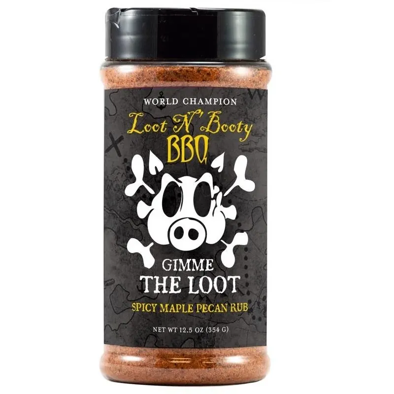 Loot N‘ Booty Gimme The Loot Spicy Maple Pecan BBQ Rub – 12.5 oz