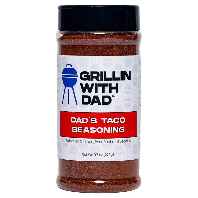 Grillin With Dad Taco Seasoning Rub – 9.7 Oz Authentic Flavor
