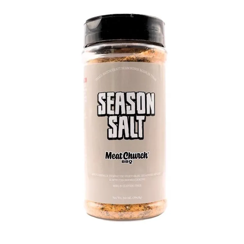 Meat Church Premium BBQ Seasoning Salt – 14 oz Bottle