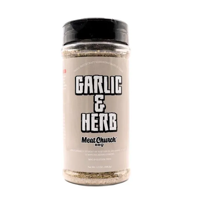 Meat Church Garlic & Herb Seasoning – 12 Oz Flavorful Blend