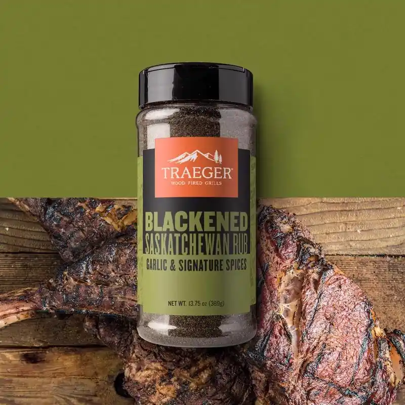 Traeger 13.75 Oz. Blackened Saskatchewan Bbq Rub For Meat, Poultry, Fish & Vegetables