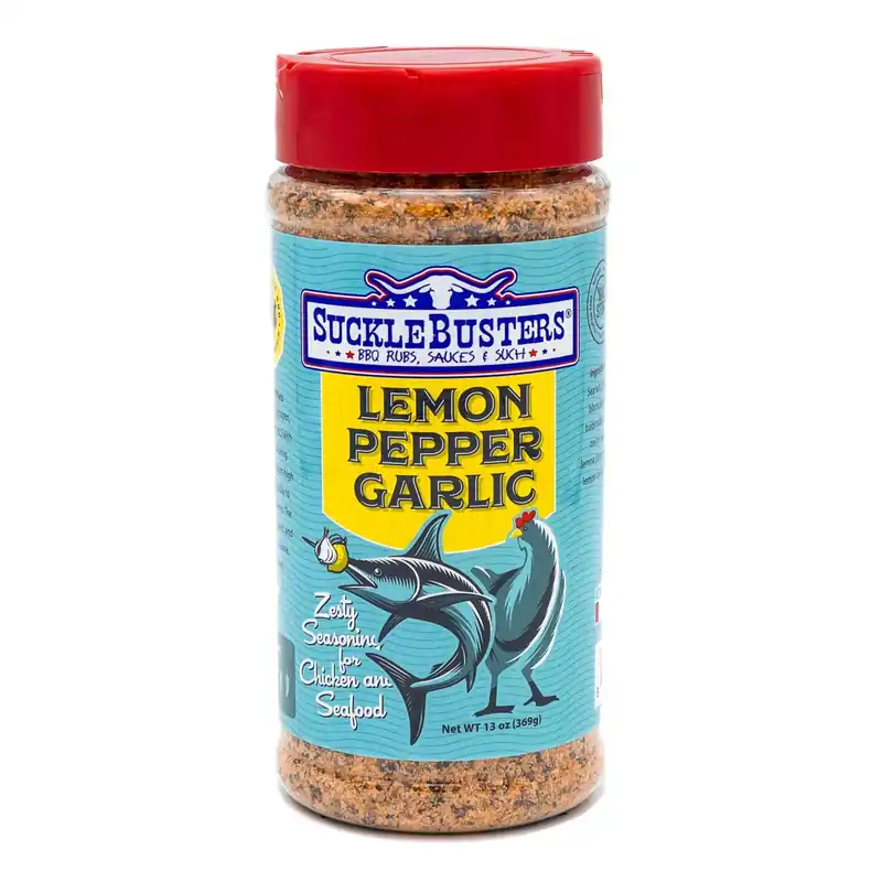 Lemon Pepper Garlic Bbq Rub 13 Ounce For Seafood Grilling