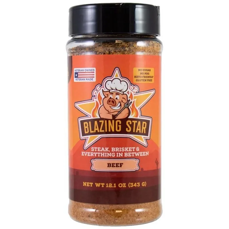 Blazing Star Premium Beef BBQ Rub – 12.1 Oz Grill Seasoning