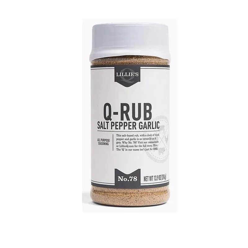 Lillie‘s Q Garlic Pepper Q‑Rub – 7.9 oz All‑Purpose Seasoning Blend