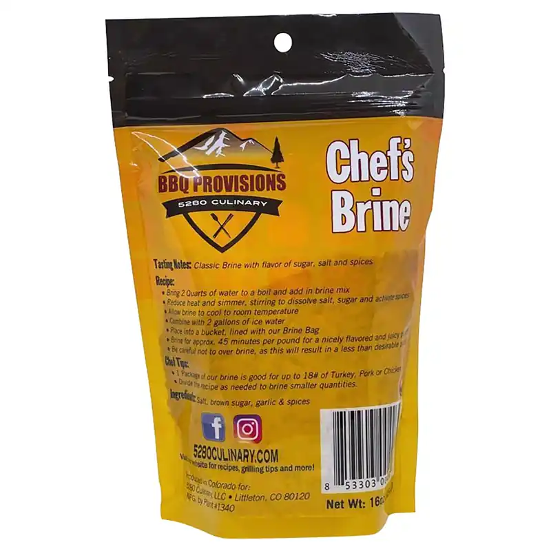 Chef J‘s Bbq Provisions Chefs Brine Mix 16 Oz - Flavorful Brine For Meats
