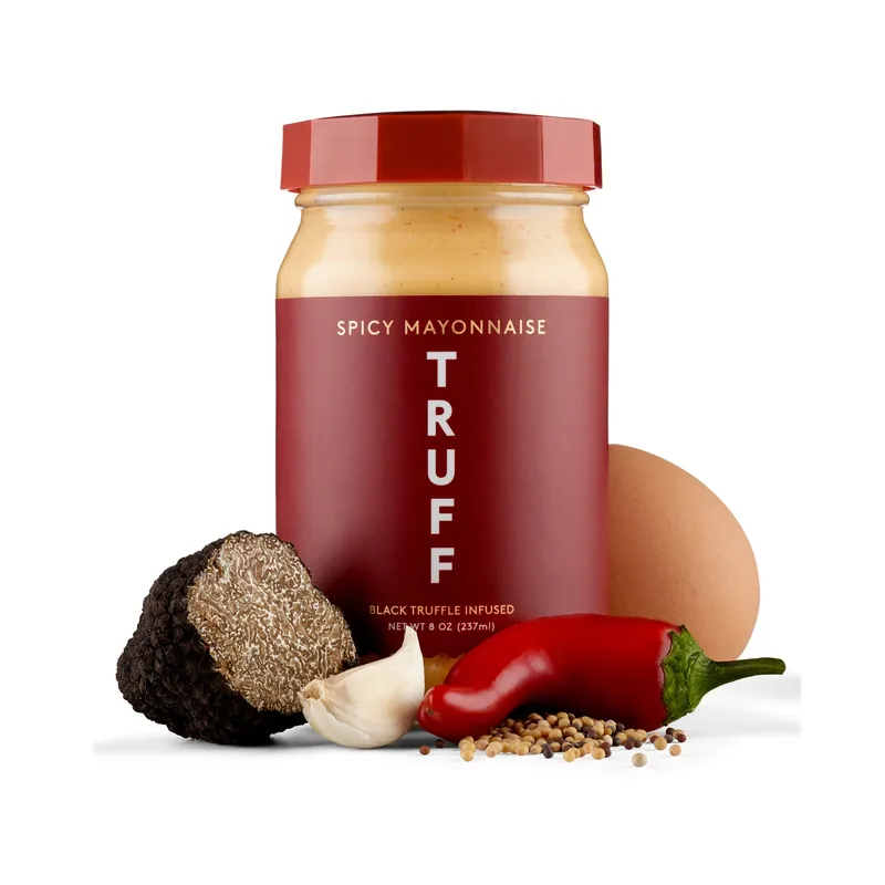Spicy Black Truffle Mayonnaise 8 Oz Jar - Gourmet Flavor Enhancer