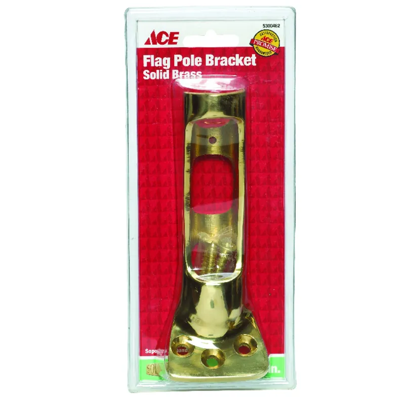 9 In. L Solid Brass Flag Pole Bracket For Outdoor Use