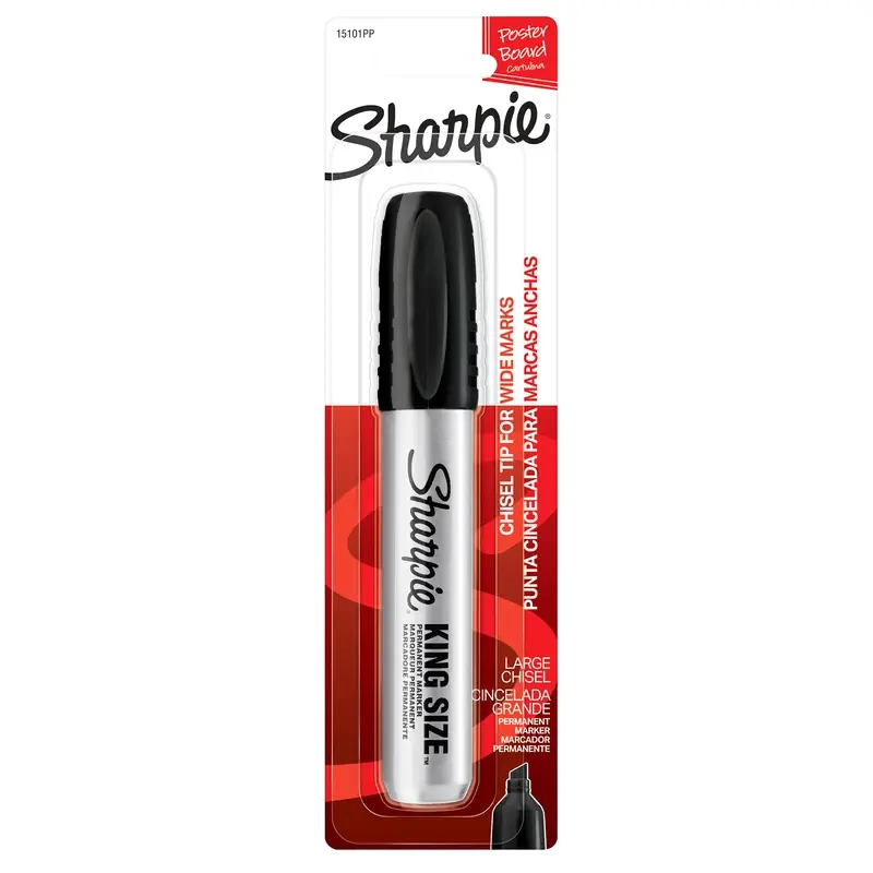 Sharpie King Size Black Chisel Tip Permanent Marker 1 Pk