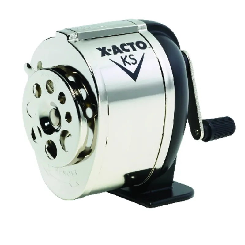 Ks Silver Manual Pencil Sharpener - Wall Mounted, Heavy Duty, 8-hole Selector
