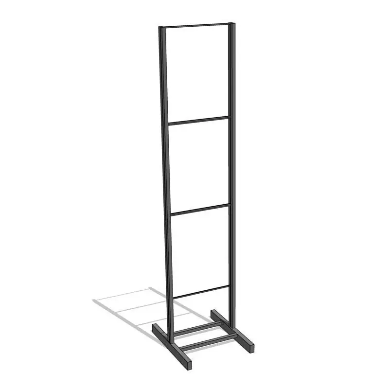 Black Metal Floor Sign Holder 73 Inch Height