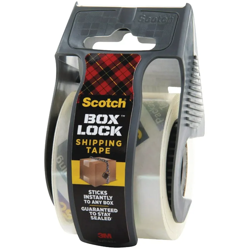 3M Scotch Box Lock 1.88 In. W X 22.2 Yd L Shipping Tape With Dispenser