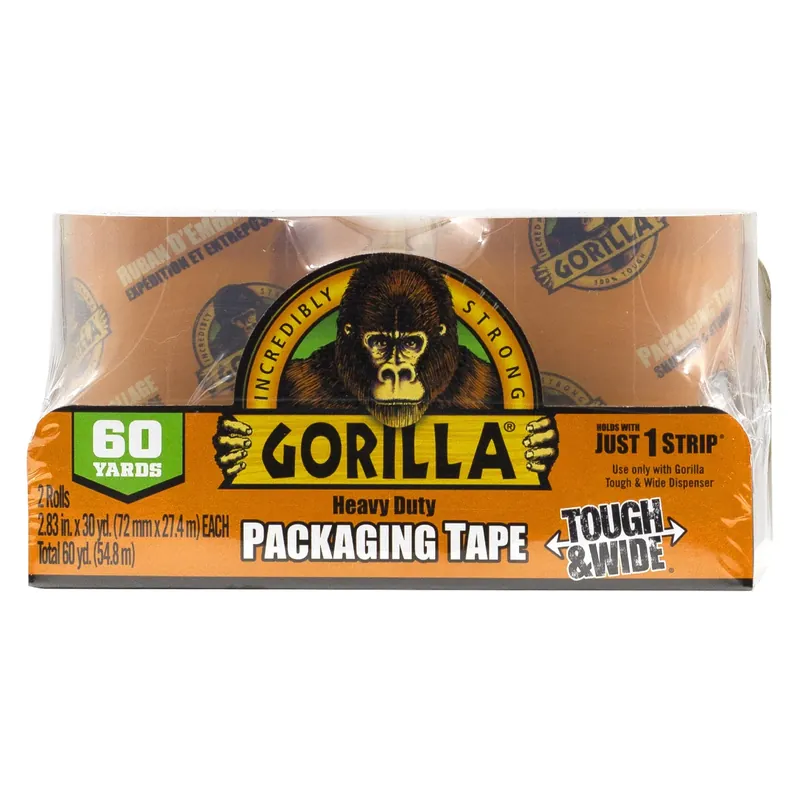 Gorilla 2.88 In. W X 60 Yd L Heavy Duty Packaging Tape 2 Pk