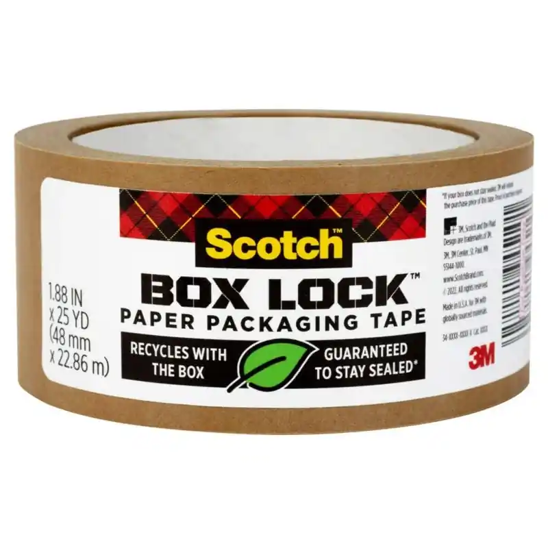 Box Lock 1.88 In. W X 25 Yd L Brown Packing Tape - Reinforced & Moisture Resistant