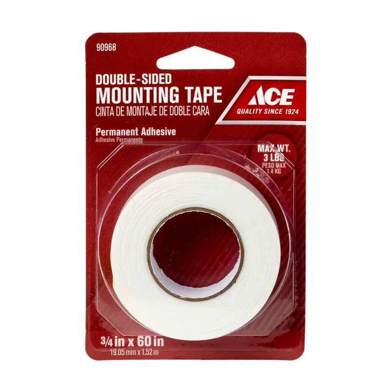 Ace Double Sided Mounting Tape 3/4 In. W X 60 In. L - White