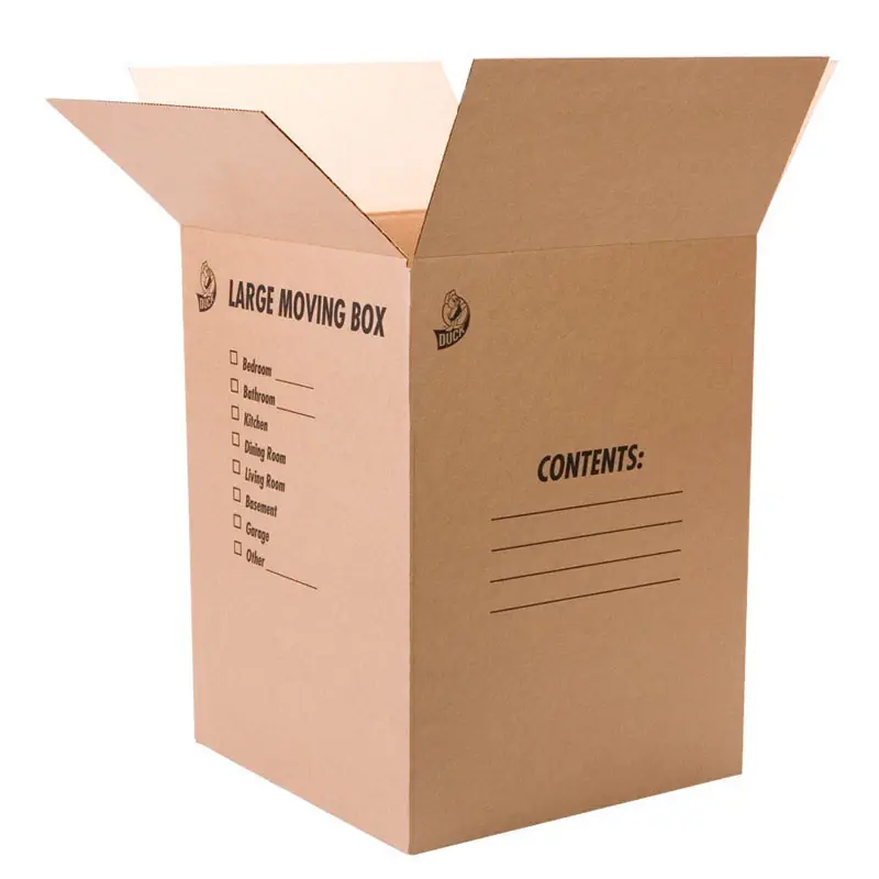 Duck Brand Kraft 24 In. H X 18 In. W X 18 In. L Cardboard Moving Box 1 Pk