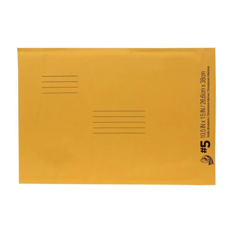 Beige Self‑Seal 5 Envelopes – 15×10.5 in, Paper, Duck Brand