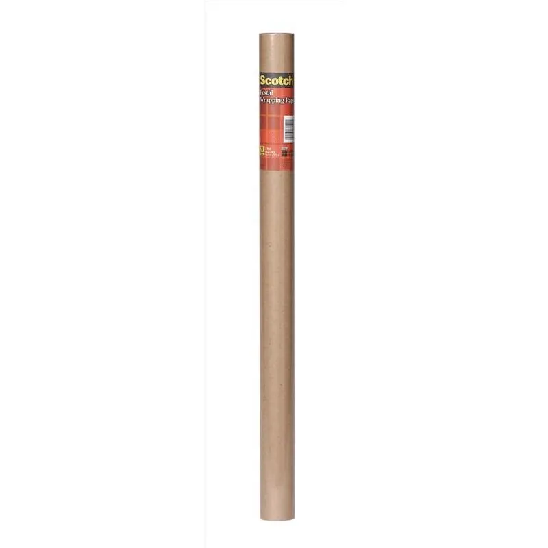 Scotch Postal Wrapping Paper Roll, 30 In. X 30 Ft., Kraft Paper, 60 Lb.