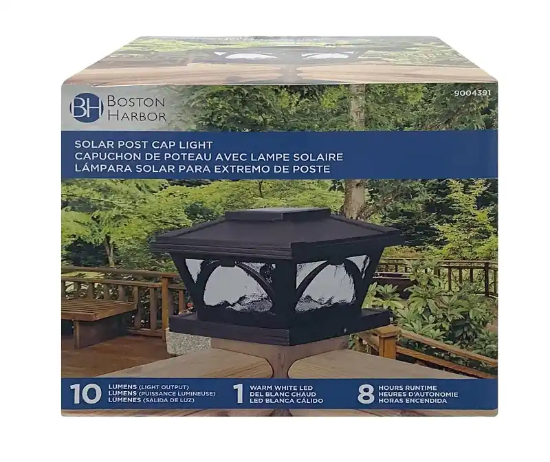 Solar Fence Post Cap Light With 10 Lumens, Bronze Color, Model 26088
