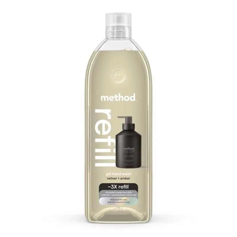 Method Vetiver & Amber Antibacterial Hand Wash Gel – 34 oz Refillable
