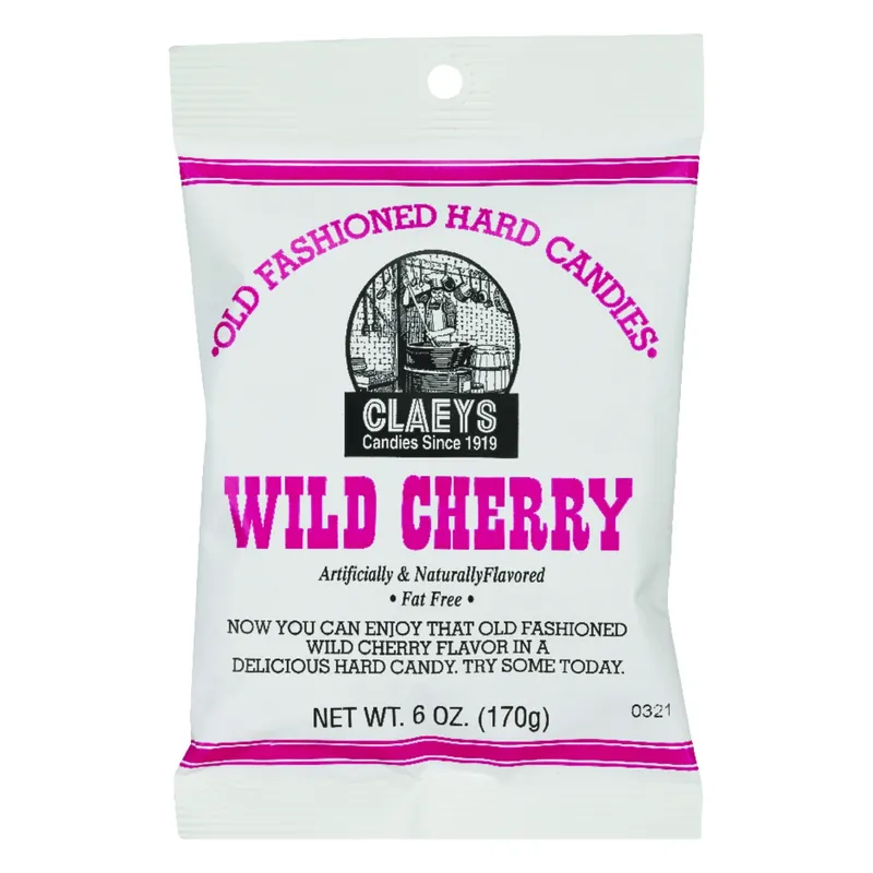 Claeys Old Fashioned Wild Cherry Hard Candy 6 Oz