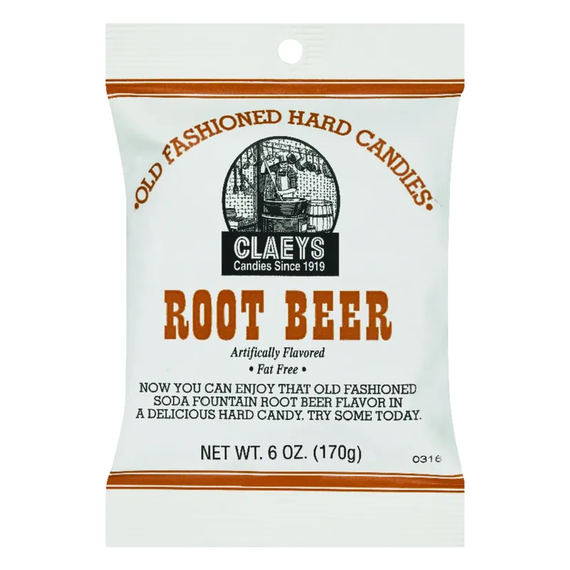 Claeys Old Fashioned Root Beer Hard Candy 6 Oz