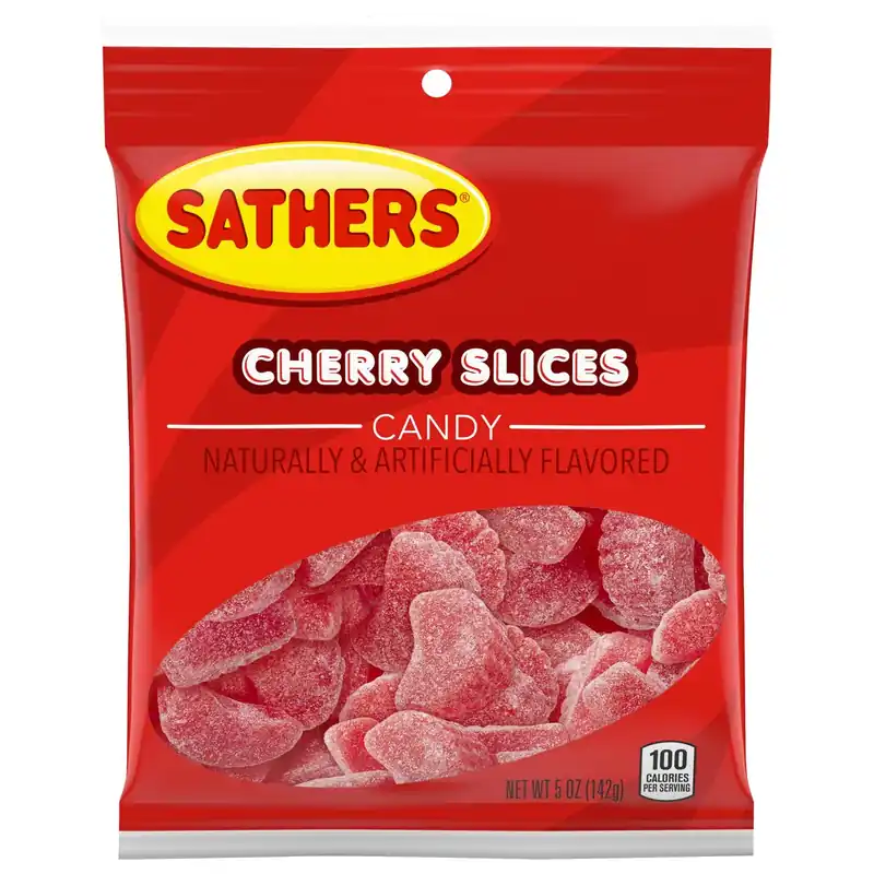Sathers Chuckles Cherry Slices Gummi Candy 5 Oz