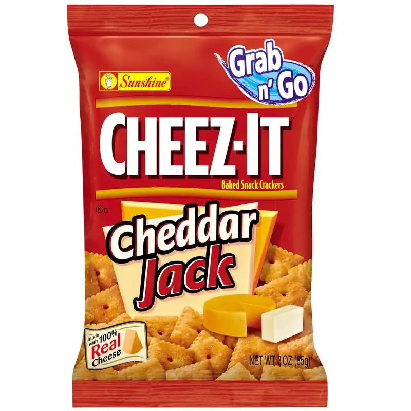 Cheez-It Grab N‘ Go Cheddar Jack Crackers 3 Oz Pegged