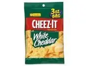 Cheez-it Baked Snack Crackers, White Cheddar, 3 Oz. Bags, Box Of 6