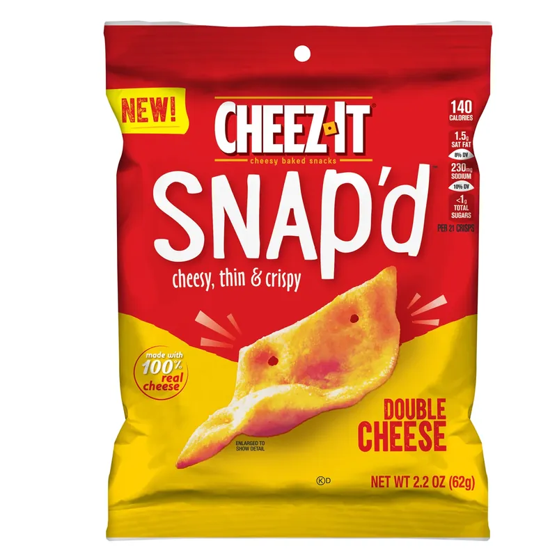 Cheez-It Snap‘d Double Cheese Chips 2.2 Oz Bagged
