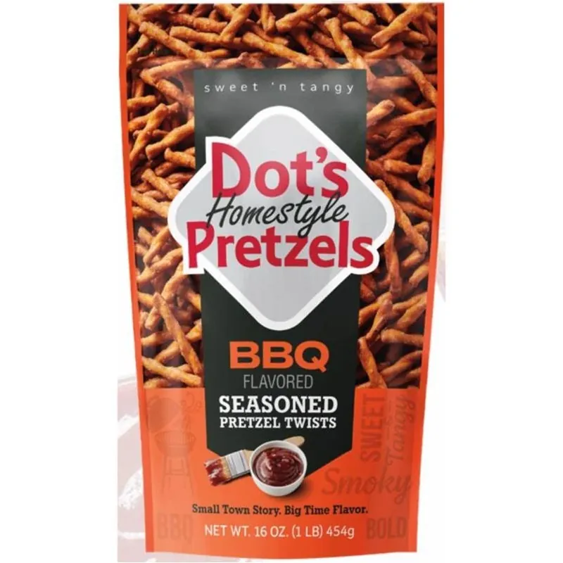 Dot’s Homestyle BBQ Pretzels – 16 oz Crunchy Bagged Snack