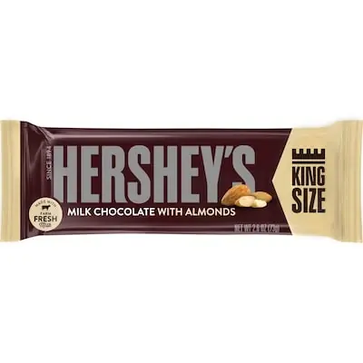 Hershey‘s King Size Milk Chocolate With Almonds Bar - 2.6 Oz