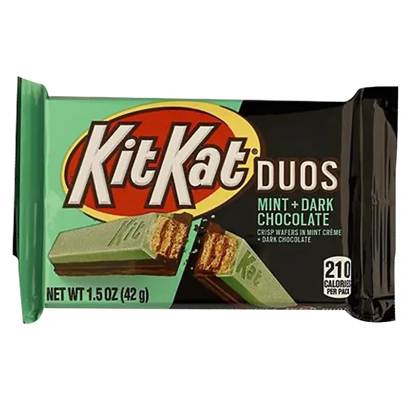 Kit Kat DUOS Dark Chocolate/Mint Candy Bar 1.5 Oz