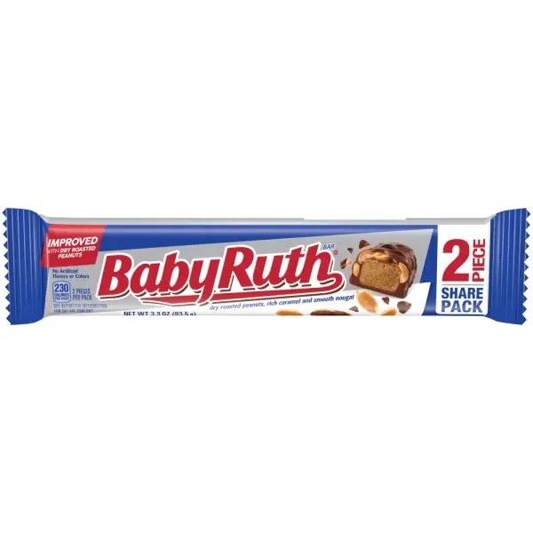 Baby Ruth Chocolate/Peanut Candy Bar 3.3 Oz
