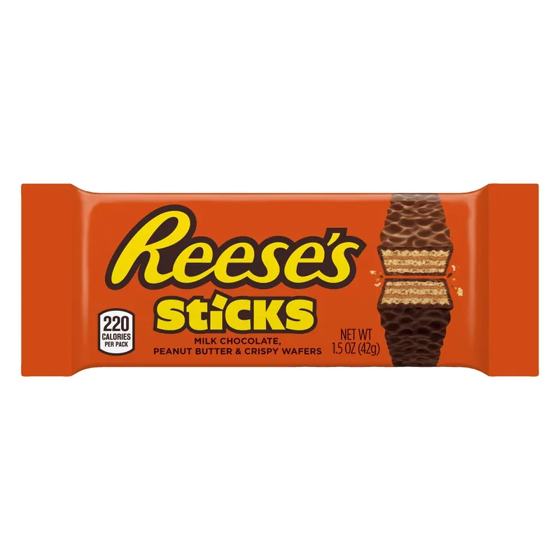 Reese‘s Sticks Crisp Wafer, Milk Chocolate, Peanut Butter Candy Bar 1.5 Oz