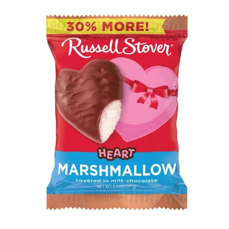 Russell Stover Milk Chocolate Marshmallow Heart 1.3 Oz