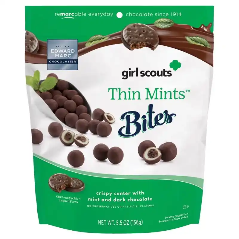 Edward Marc Girl Scouts Thin Mint Candy Bites 5.5 Oz