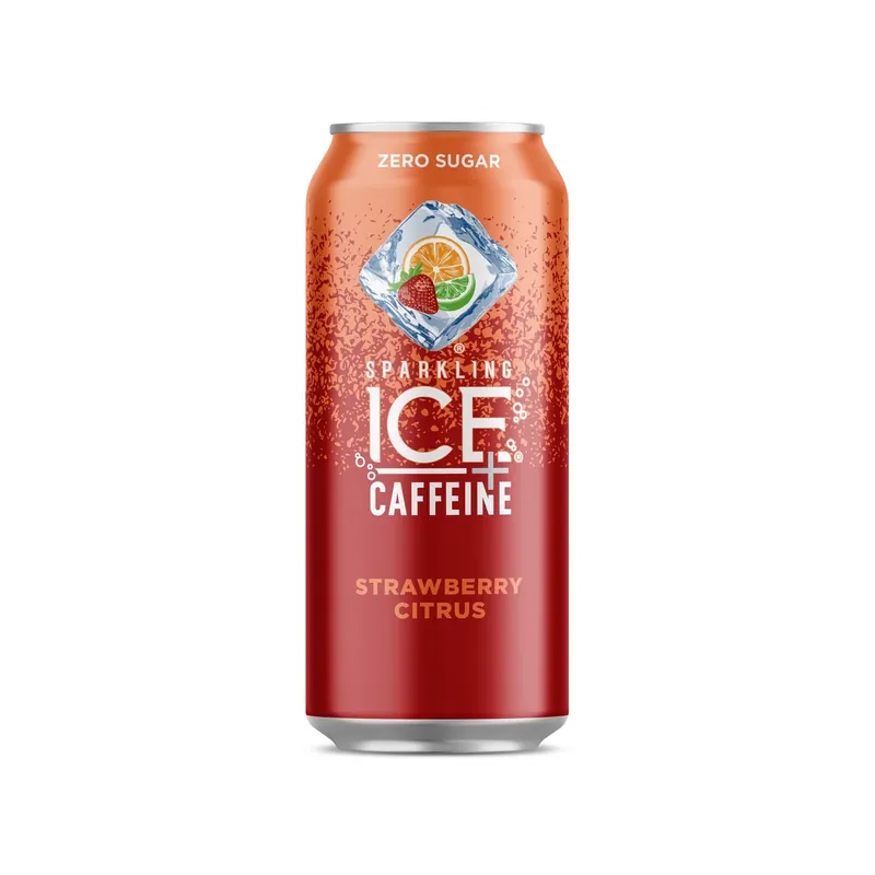Sparkling Ice Strawberry Citrus Caffeine Beverage 16 Oz 1 Pk