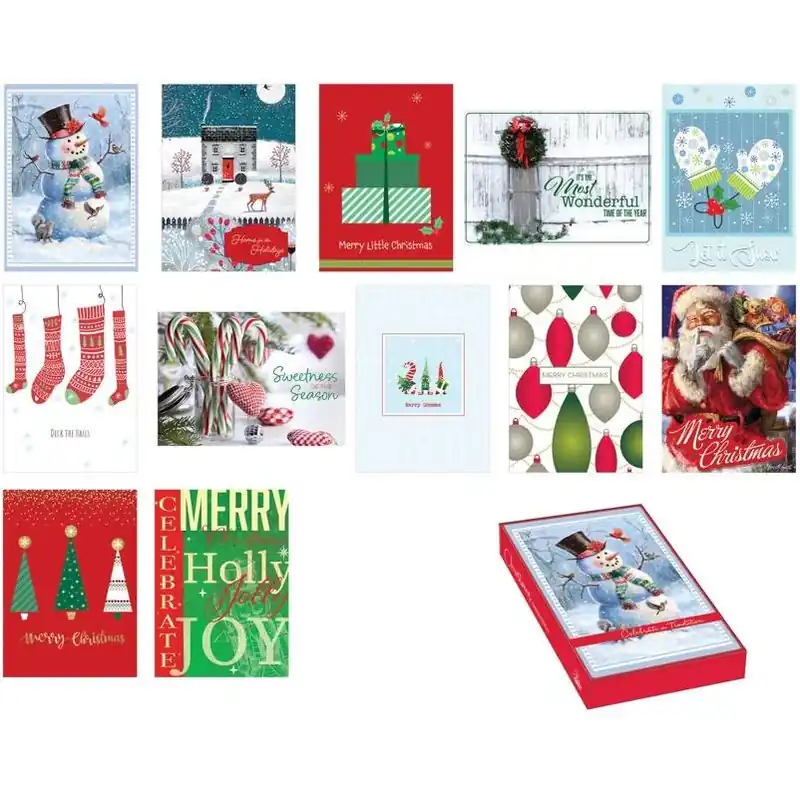 Paper Images Assorted Christmas Greeting Cards – 18‑Pack Boxed Set