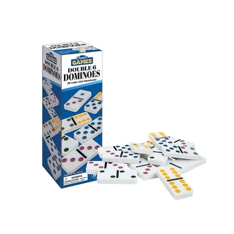 Classic Games Double 6 Dominoes Set For Ages 6 And Up