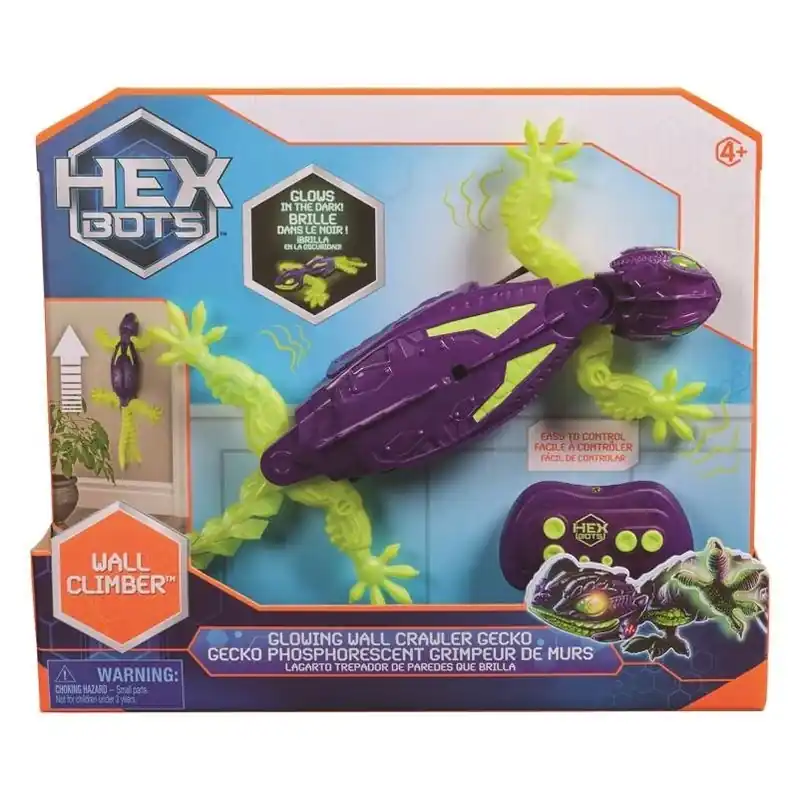 Hex Bots Gecko Rechargeable Remote Control Robot – Green & Purple